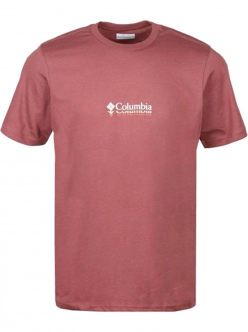 Columbia Csc Seasonal Logo Tee férfi rövid ujjú póló piros színben 2
