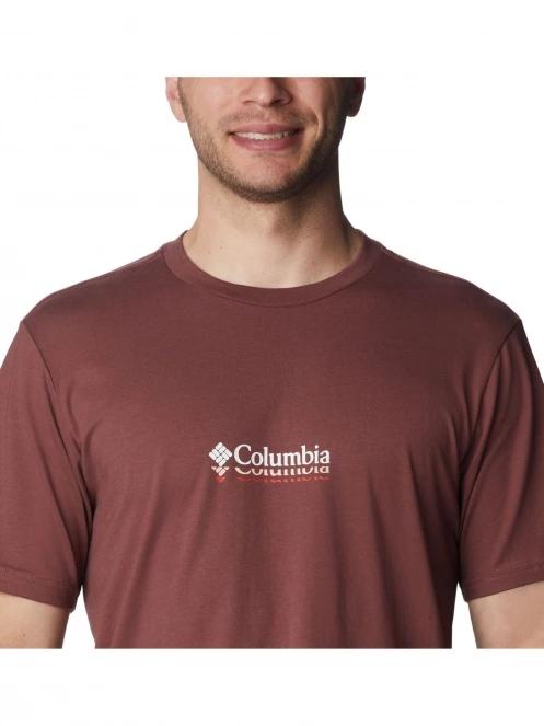 Columbia Csc Seasonal Logo Tee férfi rövid ujjú póló piros színben 5