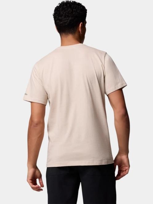 Columbia CSC Seasonal Logo Tee férfi rövid ujjú póló homok színben 4