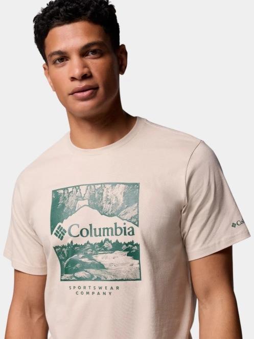 Columbia CSC Seasonal Logo Tee férfi rövid ujjú póló homok színben 6