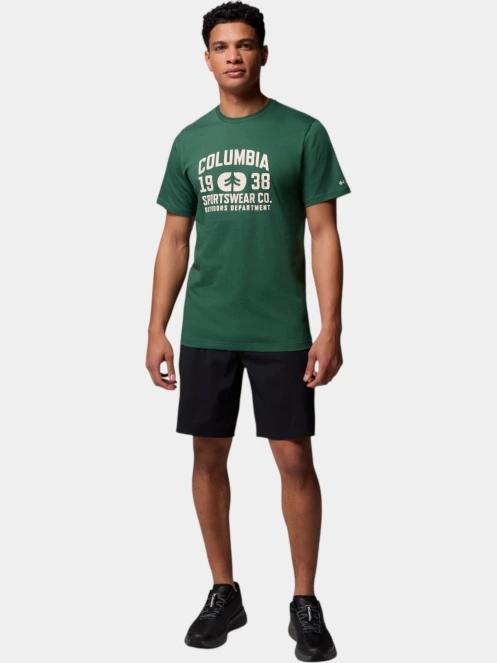 Columbia CSC Seasonal Logo Tee férfi rövid ujjú póló zöld színben 5