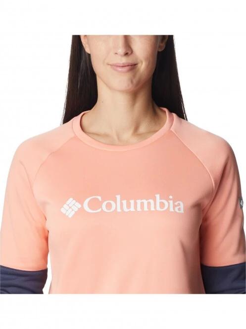 Columbia Windgates Crew női pulóver rózsaszín színben 5