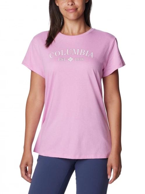 Columbia Columbia Trek Short Sleeve Graphic Tee női rövid ujjú póló rózsaszín színben 2