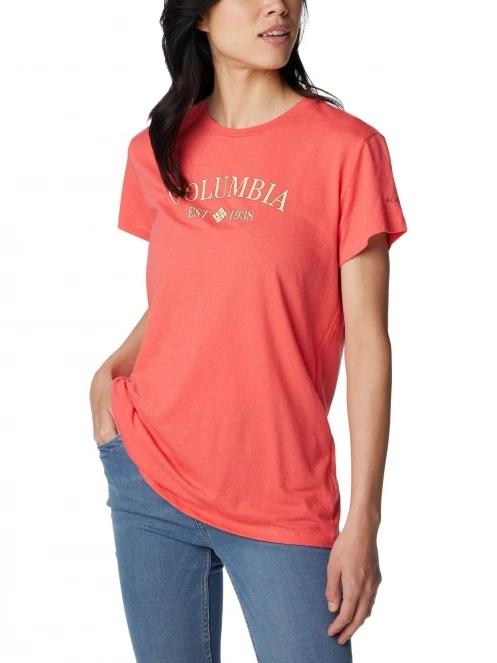 Columbia Columbia Trek Short Sleeve Graphic Tee női rövid ujjú póló piros színben 5