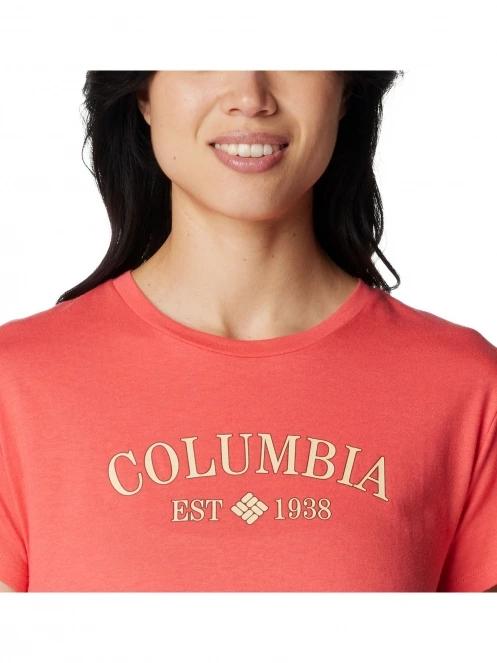 Columbia Columbia Trek Short Sleeve Graphic Tee női rövid ujjú póló piros színben 6