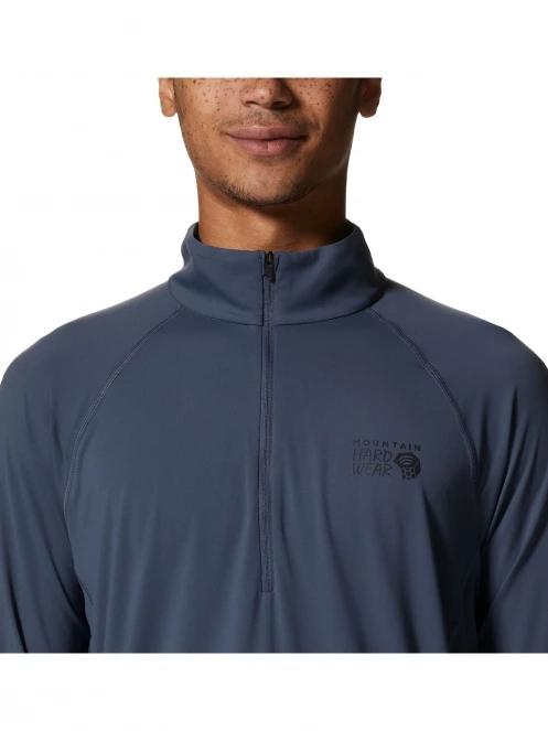 Mountain Hardwear Crater Lake 1/2 Zip férfi hosszú ujjú póló kék színben 5
