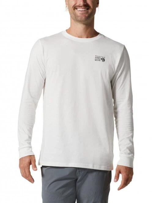 Mountain Hardwear MHW Logo ina Box Long Sleeve férfi hosszú ujjú póló szürke színben 2