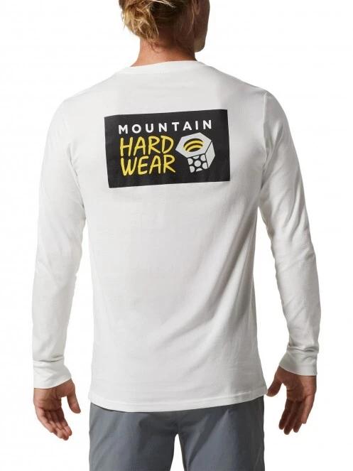Mountain Hardwear MHW Logo ina Box Long Sleeve férfi hosszú ujjú póló szürke színben 4