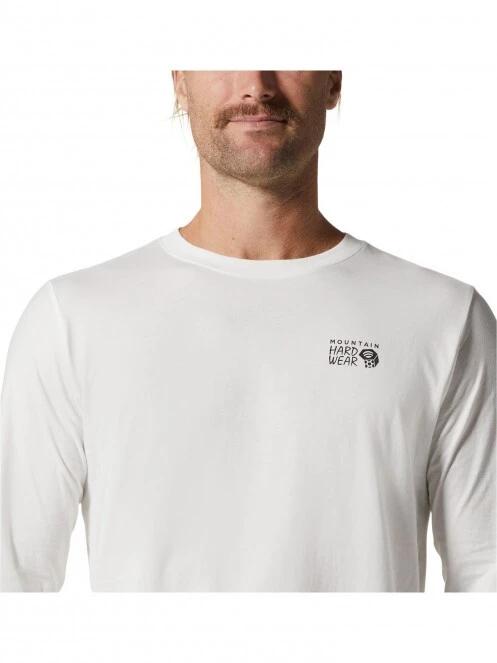 Mountain Hardwear MHW Logo ina Box Long Sleeve férfi hosszú ujjú póló szürke színben 5