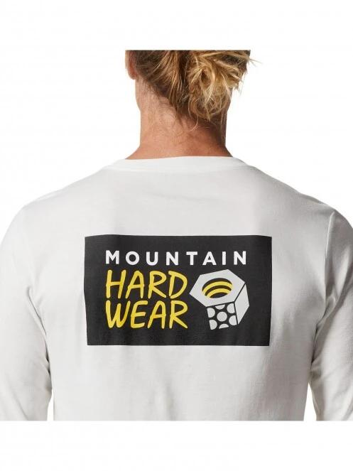 Mountain Hardwear MHW Logo ina Box Long Sleeve férfi hosszú ujjú póló szürke színben 6