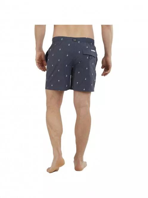 Fundango Bono Print Boardshort férfi fürdőnadrág sötétkék színben 4