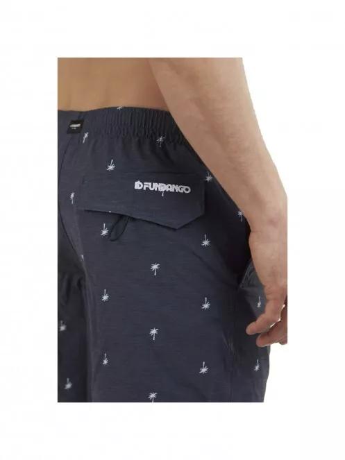 Fundango Bono Print Boardshort férfi fürdőnadrág sötétkék színben 5
