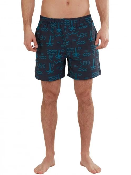 Fundango Bono Print Boardshort férfi boardshort kék színben 2