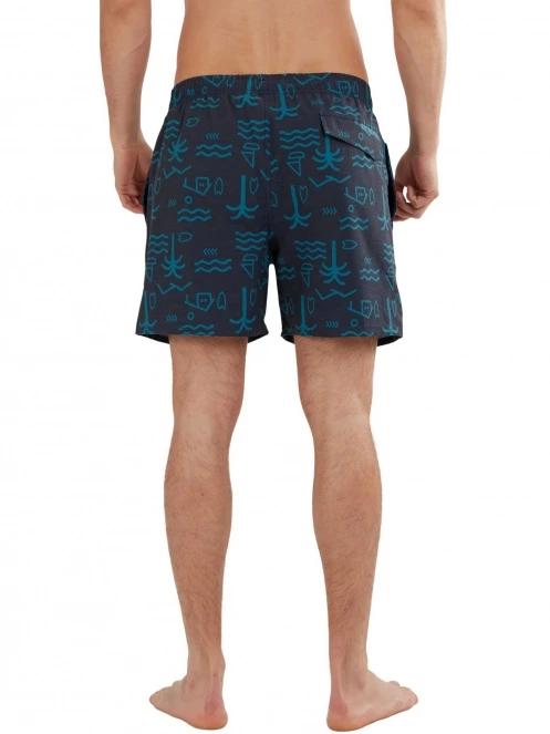 Fundango Bono Print Boardshort férfi boardshort kék színben 3
