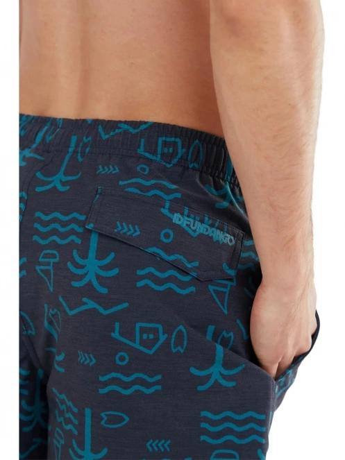 Fundango Bono Print Boardshort férfi boardshort kék színben 6