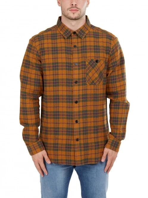 Fundango Harris Shirt férfi hosszú ujjú ing barna színben 2