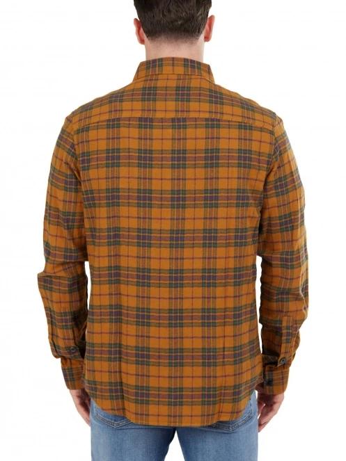 Fundango Harris Shirt férfi hosszú ujjú ing barna színben 3