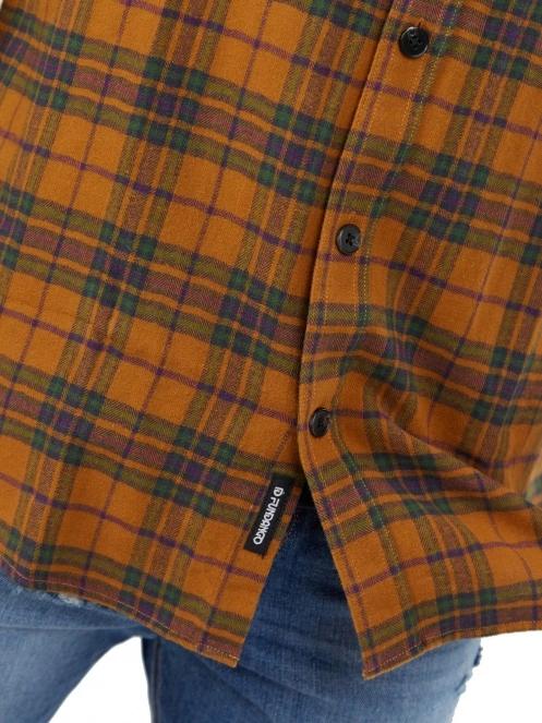 Fundango Harris Shirt férfi hosszú ujjú ing barna színben 6