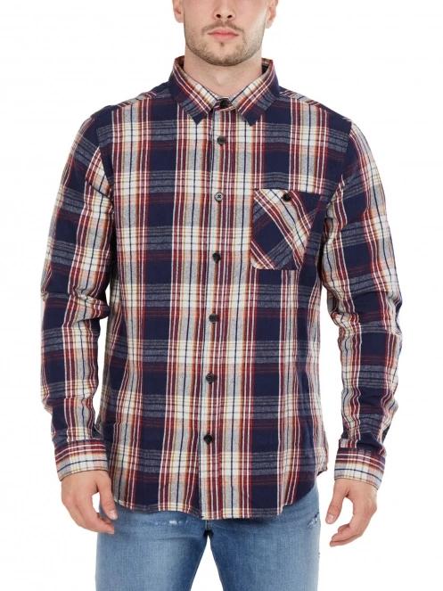 Fundango Harris Shirt férfi hosszú ujjú ing sötétkék színben 2