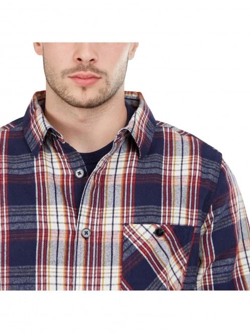 Fundango Harris Shirt férfi hosszú ujjú ing sötétkék színben 5