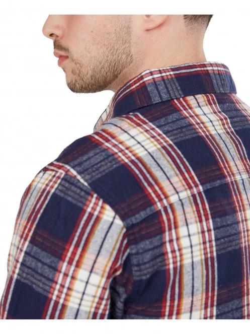 Fundango Harris Shirt férfi hosszú ujjú ing sötétkék színben 8