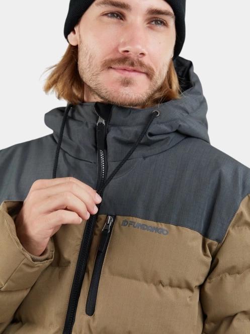 Fundango Passat Padded Jacket férfi steppelt átmeneti kabát barna színben 5
