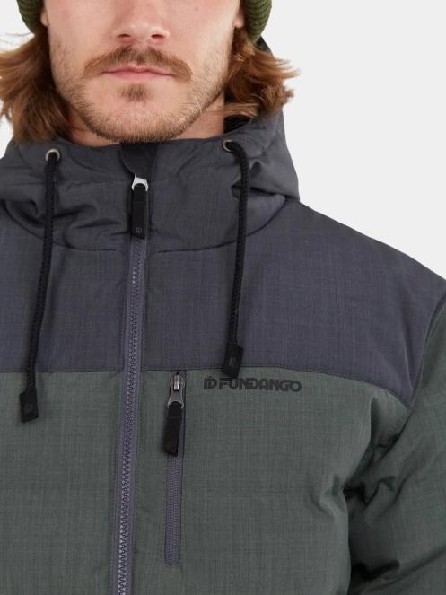 Fundango Passat Padded Jacket férfi steppelt átmeneti kabát zöld színben 6