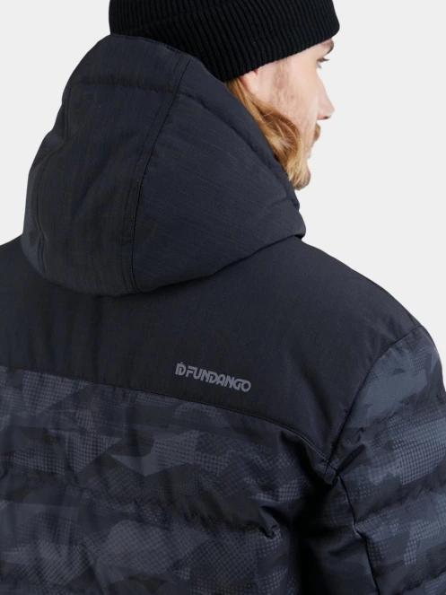 Fundango Passat Padded Jacket férfi steppelt átmeneti kabát fekete színben 7