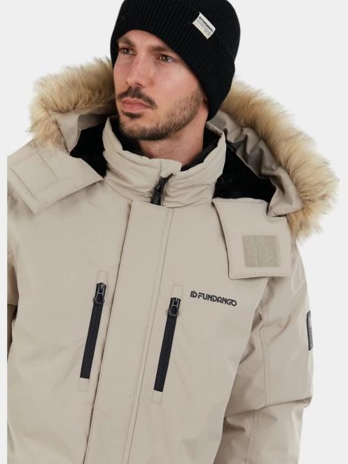 Fundango Spirit Parka Jacket férfi télikabát homok színben 6