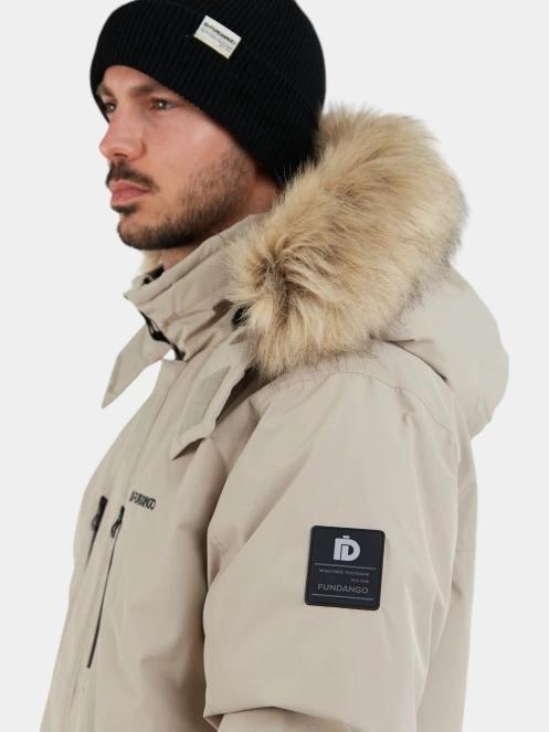 Fundango Spirit Parka Jacket férfi télikabát homok színben 7