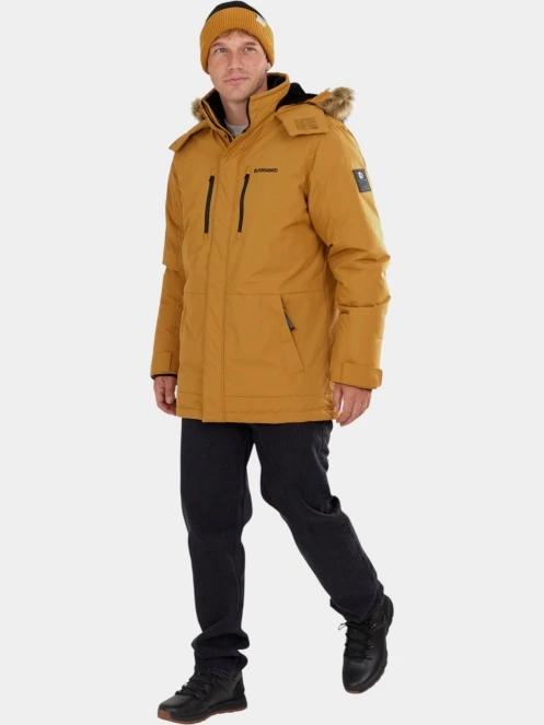 Fundango Spirit Parka Jacket férfi télikabát sárga színben 4