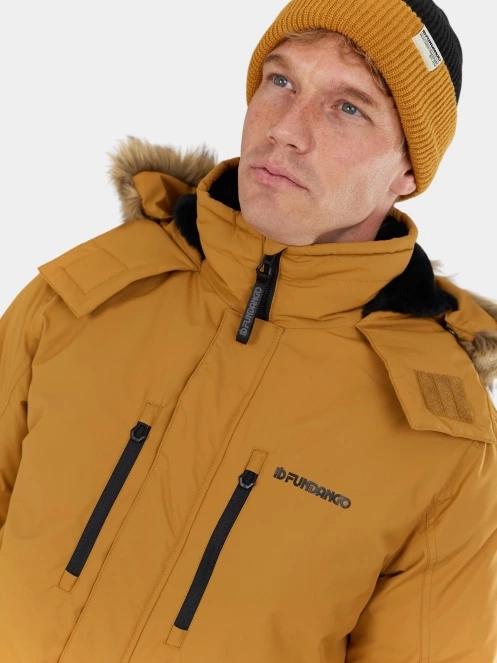 Fundango Spirit Parka Jacket férfi télikabát sárga színben 7
