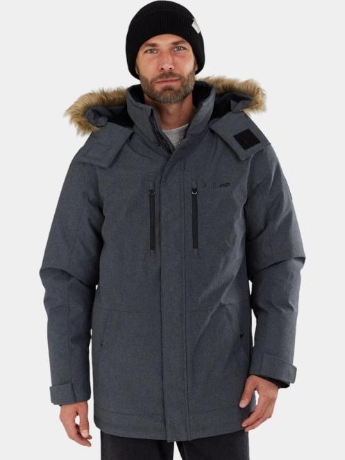 Fundango Spirit Parka Jacket férfi télikabát szürke színben 2