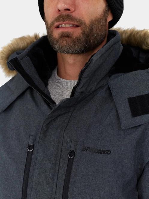 Fundango Spirit Parka Jacket férfi télikabát szürke színben 6
