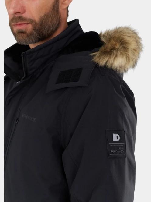 Fundango Spirit Parka Jacket férfi télikabát fekete színben 6