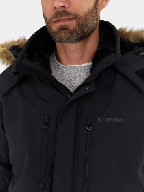 Fundango Spirit Parka Jacket férfi télikabát fekete színben 7