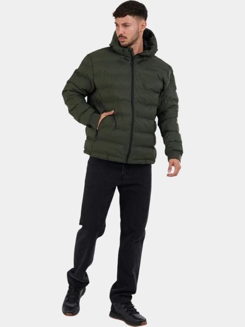 Fundango Patriot Padded Jacket férfi steppelt átmeneti kabát oliva színben 4