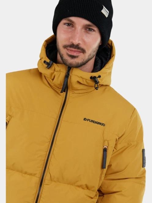 Fundango Ewan Puffer Jacket férfi átmeneti kabát sárga színben 5