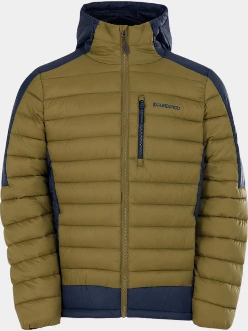 Fundango Matt Hooded Jacket férfi steppelt átmeneti kabát zöld színben 8