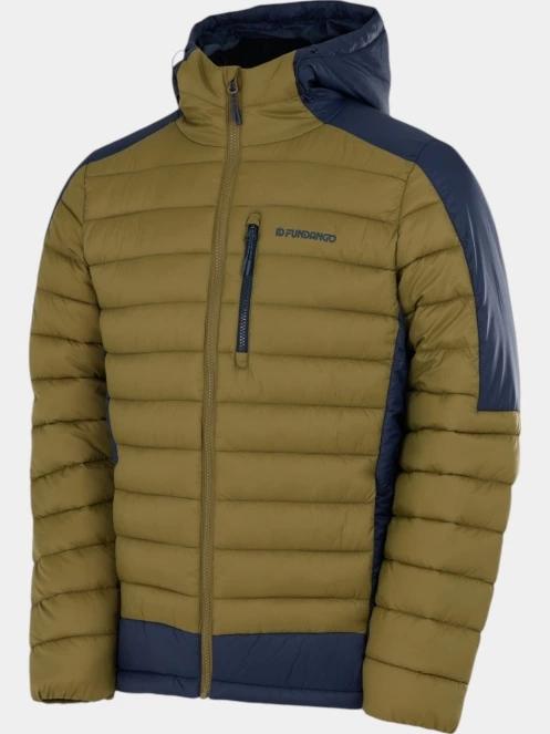 Fundango Matt Hooded Jacket férfi steppelt átmeneti kabát zöld színben 9