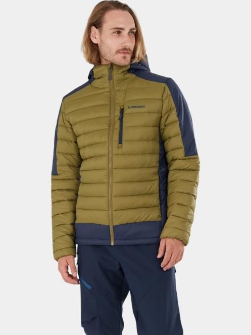 Fundango Matt Hooded Jacket férfi steppelt átmeneti kabát zöld színben 5