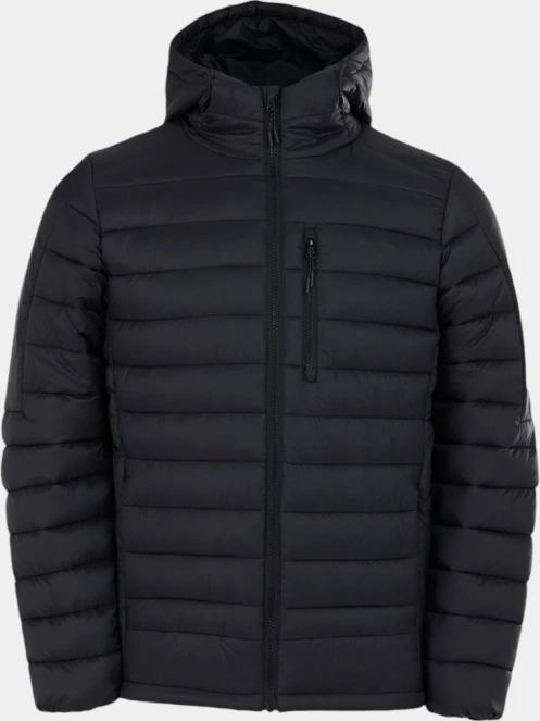 Fundango Matt Hooded Jacket férfi steppelt átmeneti kabát fekete színben 10