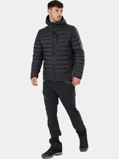Fundango Matt Hooded Jacket férfi steppelt átmeneti kabát fekete színben 4