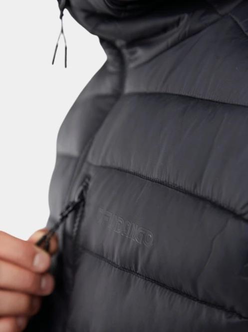 Fundango Matt Hooded Jacket férfi steppelt átmeneti kabát fekete színben 8