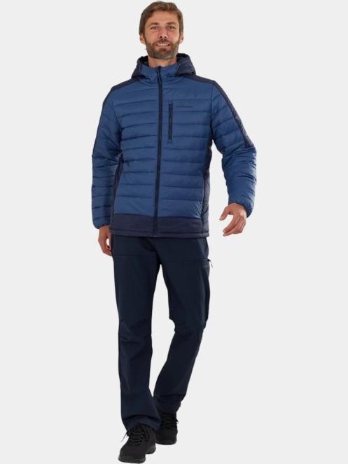 Fundango Matt Hooded Jacket férfi steppelt átmeneti kabát kék színben 4