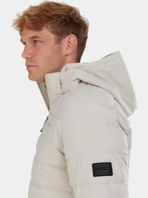 Fundango Hubble Padded Jacket férfi steppelt átmeneti kabát homok színben 7