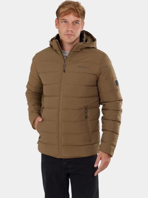 Fundango Hubble Padded Jacket férfi steppelt átmeneti kabát barna színben 2