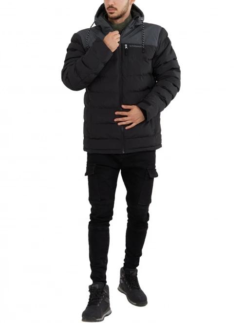 Fundango Passat Padded Jacket férfi utcai kabát fekete színben 4