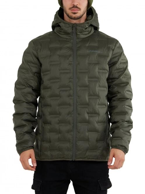 Fundango Smoke Hooded Jacket férfi utcai kabát oliva színben 2