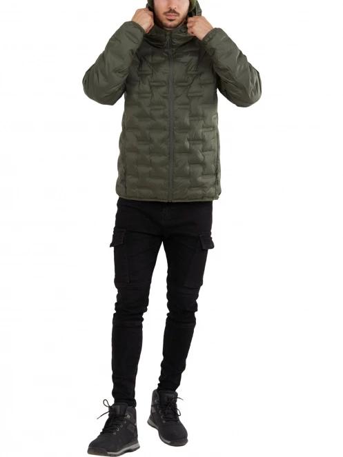 Fundango Smoke Hooded Jacket férfi utcai kabát oliva színben 4